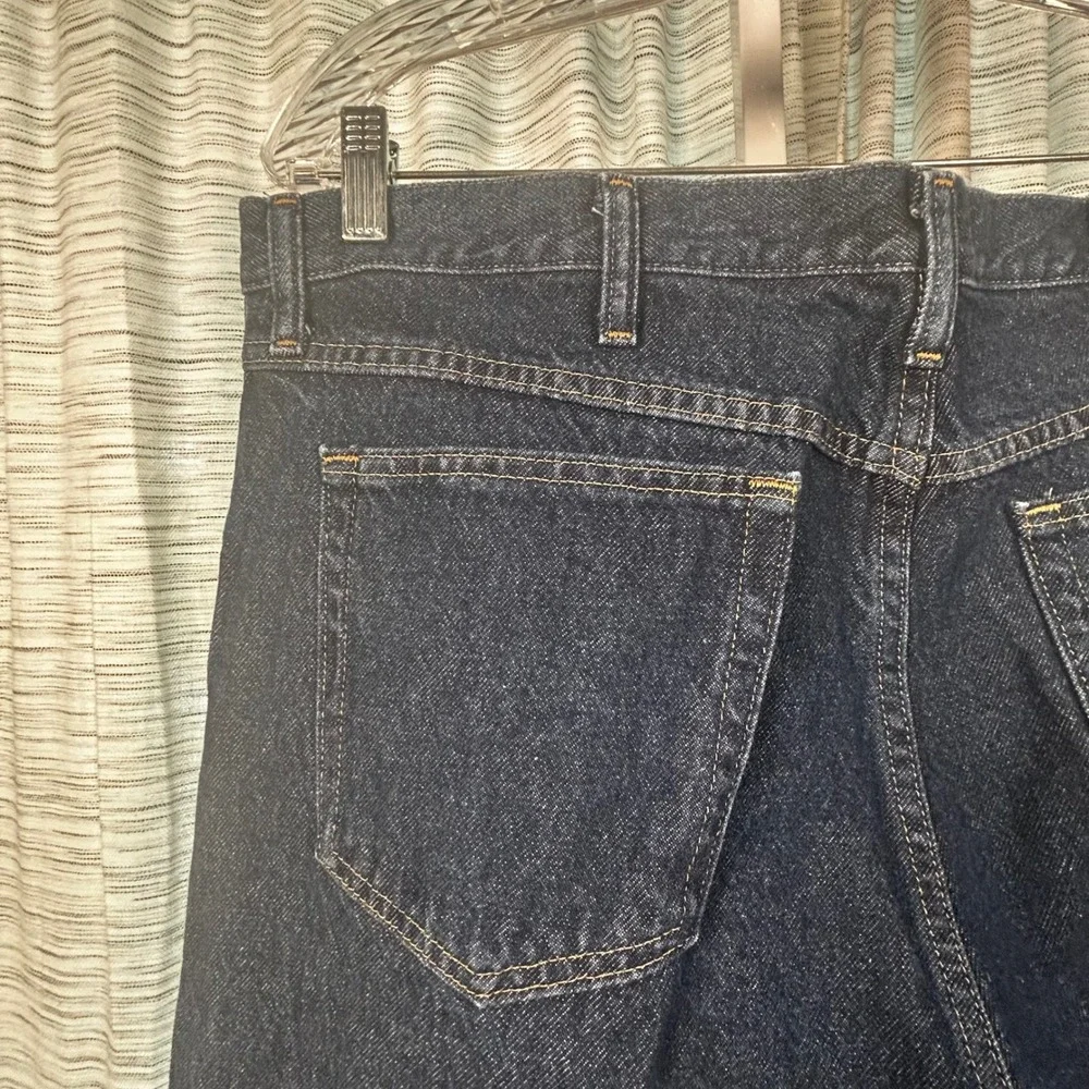 Wrangler Jeans Dark Blue Mens 38x32 Premium Quality Straight Leg Denim EUC